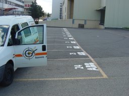 Réalisations &raquo; Peinture au sol - Parking ABB